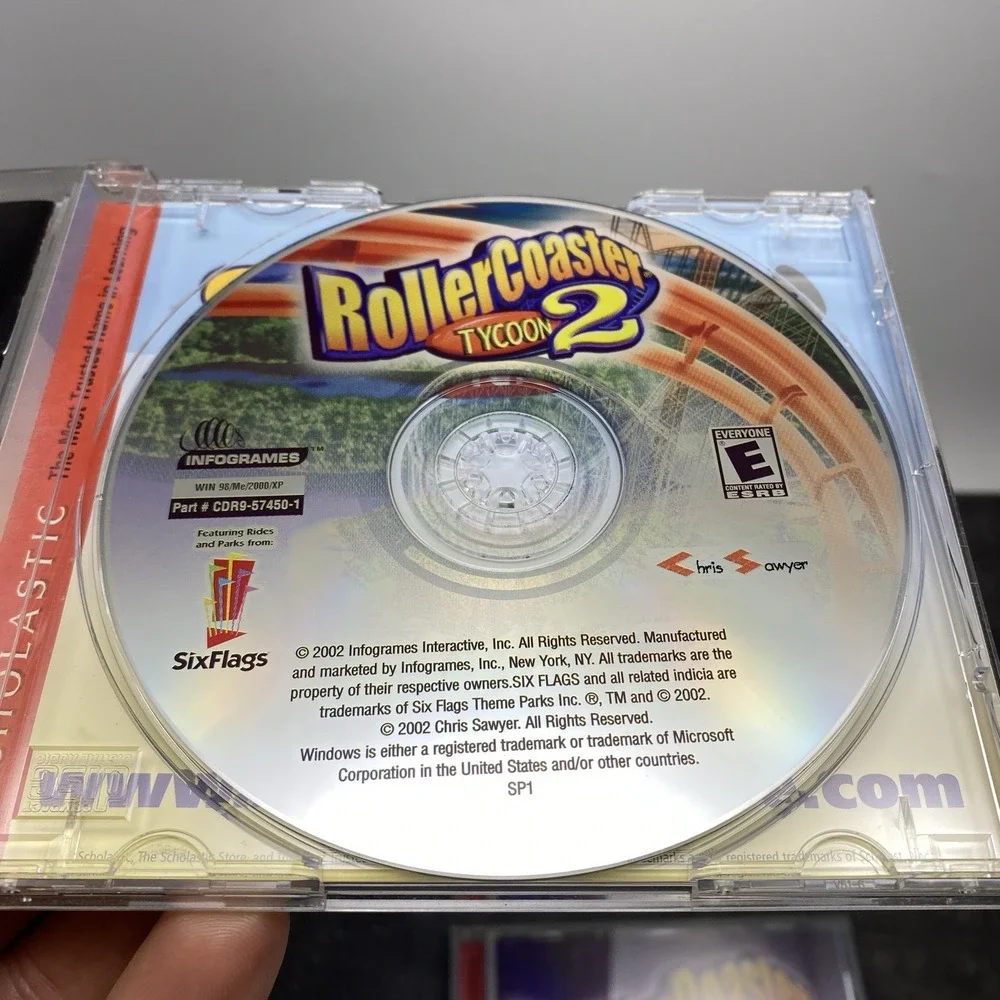 Lot of Roller Coaster Tycoon 2, Wacky Worlds Expansion Pack, 3 Platinum PC Games